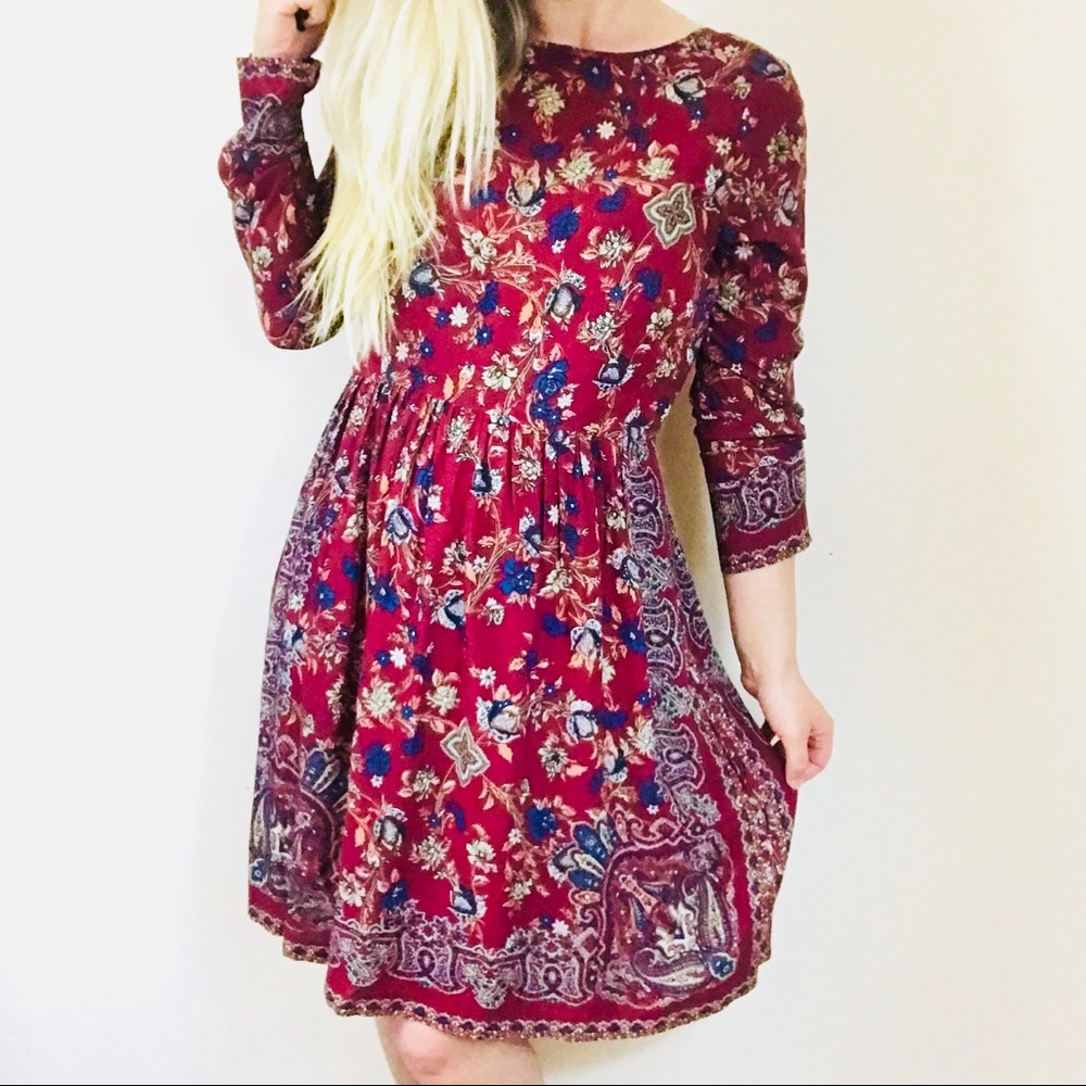 Lucky Floral Long Sleeve Dress